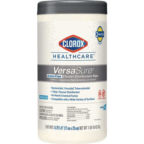 Cleaning Cloths & Wipes | Clorox Healthcare 31757 VersaSure 6.75 in. x 8 in. 1-Ply Cleaner Disinfectant Wipes - Original Scent White image number 0