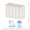 Low-Density Trash Bags | Boardwalk X7658XCKR01 38 in. x 58 in. 60 gal. 1.75 mil Low Density Can Liners - Clear (100/Carton) image number 3