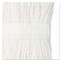 Mop Heads | Boardwalk BWK2024CEA #24 Cut-End Cotton Wet Mop Head - White image number 3