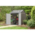 Storage | Rubbermaid 2145548 337 cu-ft. 7 ft. x 7 ft. x 8 ft. Storage Shed - Brown image number 3