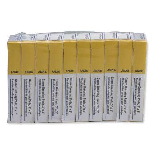Gauze | First Aid Only AN206-10 3 in. x 3 in. Sterile Gauze Pads (40/Pack) image number 0