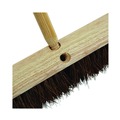Handles & Braces | Boardwalk BWK137 Heavy-Duty Threaded End Lacquered Hardwood 1.13 in. Diameter x 60 in. Broom Handle - Natural image number 1