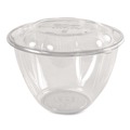 Perforated Roll & Hand Towels | Eco-Products EP-SB48 48 oz. Renewable and Compostable Plastic Salad Bowls with Lids - Clear (150/Carton) image number 0