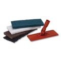Scouring Pads & Sticks | Boardwalk 7100359720 4.62 x 10 Medium-Duty Scrub Pad - Blue (10/Carton) image number 4