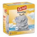 Drawstring & Kitchen Bags | Glad 78563 ForceFlex 10.19 in. x 9.81 in. 13-Gal. Tall Kitchen Drawstring Trash Bags - Fresh Clean Scent Gray (3/Carton) image number 2