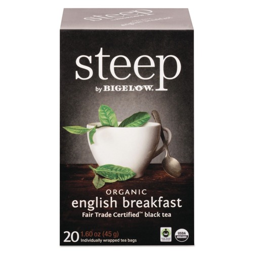 Tea | Bigelow RCB17701 1.6 oz. Tea Bag Steep Tea - English Breakfast (20/Box) image number 0
