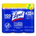 Cleaning Cloths & Wipes | LYSOL Brand 19200-82159 7 in. x 7.25 in. 1-Ply Disinfecting Wipes - Lemon and Lime Blossom White (3/Pack) image number 0
