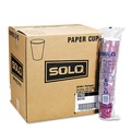Cups | SOLO 412SIN-0041 12 oz. Paper Bistro Design Hot Drink Cups - Maroon (1000/Carton) image number 1