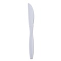 Disposable Knives | Boardwalk BWKKNIHWPPWIW Heavyweight Wrapped Polypropylene Knife - White (1000/Carton) image number 0