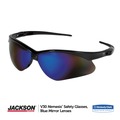 Safety Glasses | Ansell 14481 Nemesis Safety Glasses - Black Frame/Blue Mirror Lens image number 1