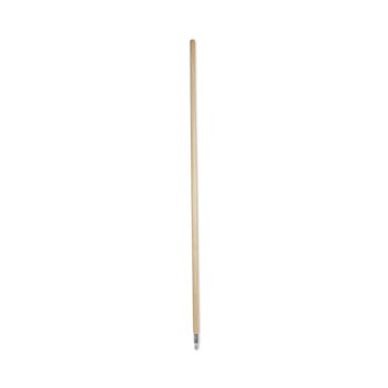 HANDLES AND BRACES | Boardwalk BWK138 1.13 in. Diameter x 60 in. Handle Length Metal Tip Threaded Hardwood Broom Handle - Natural
