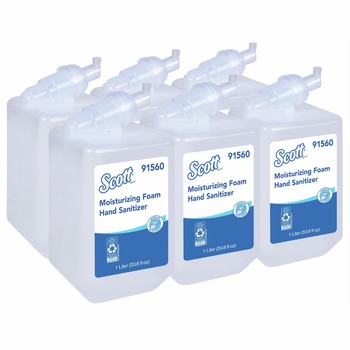 HAND SANITIZER REFILLS | Scott 91560 1000ml Pro Moisturizing Foam Hand Sanitizer Refill - Fruity Cucumber Scent (6/Carton)