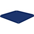 Food Storage Containers & Lids | Carlisle 1197260 11.38 in. x 11.38 in. x 0.63 in. Squares Food Storage Container Lid - Blue image number 0