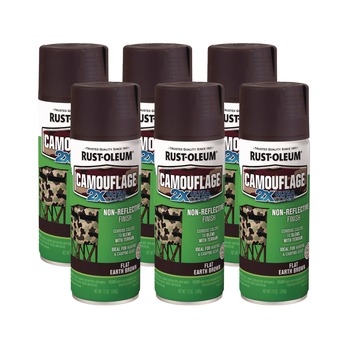 PAINT AND PAINT SUPPLIES | Rust-Oleum 279178 12 oz. Aerosol Can Camouflage Spray Paint - Flat Earth Brown (6/Carton)