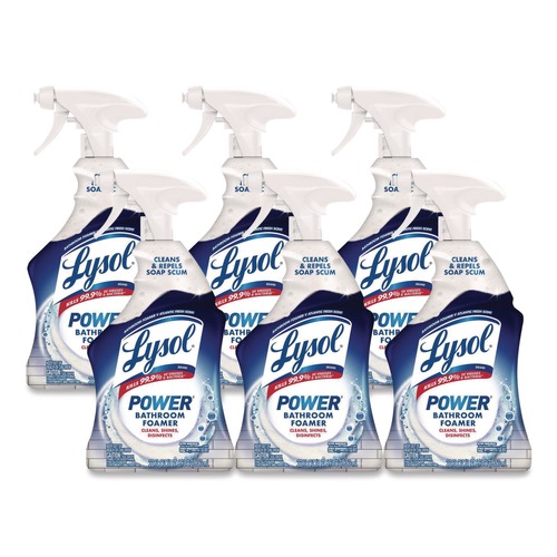 Disinfecting & Cleaning Solutions | LYSOL Brand 19200-90036 Power 22 oz. Trigger Spray Bottle Liquid Disinfectant Bathroom Foamer - Unscented (6/Carton) image number 0