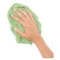 Cleaning Cloths & Wipes | Boardwalk BWK12GRECLOTH 12 in. x 12 in. Microfiber Cloths - Green (12/Pack) image number 3