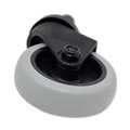 Casters | Rubbermaid Commercial FG7570L20000 3 in. Soft Rubber Wheel Grip Ring Stem Replacement Bayonet-Stem Swivel Casters - Black image number 3
