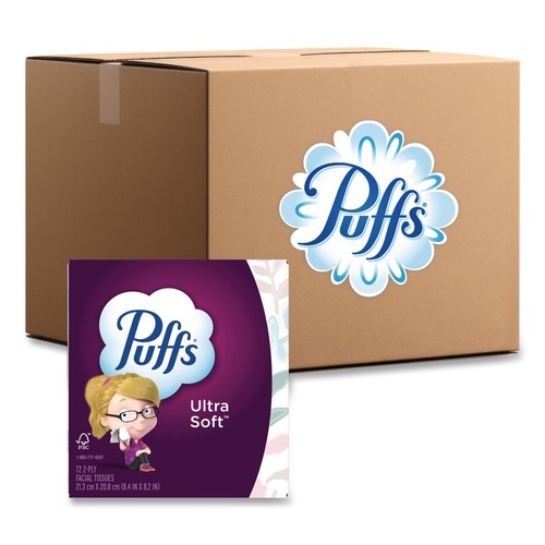Facial Tissues | Puffs 80374519 Ultra Soft 2-Ply Facial Tissue - White (24/Carton) image number 0