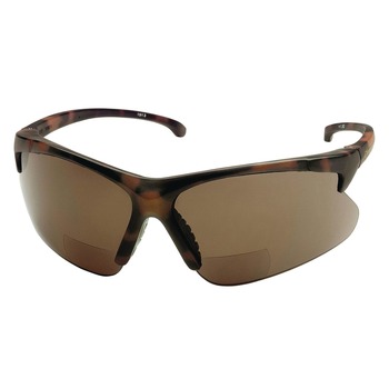 Ansell KCC19872 V60 30-06 Readers Safety Sunglasses Glasses - Tortoise Nylon Frame, Smoke Polycarbonate Lens (6/Box)