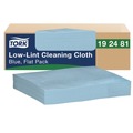 Cleaning Cloths & Wipes | Tork 192481 12 in. x 12 in. 1-Ply  Low-Lint Cleaning Cloth - Blue (250/Carton) image number 0