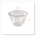 Perforated Roll & Hand Towels | Eco-Products EP-SB48 48 oz. Renewable and Compostable Plastic Salad Bowls with Lids - Clear (150/Carton) image number 2