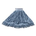Mop Heads | Rubbermaid Commercial FGD25306BL00 Super Stitch Cotton/Synthetic Blend Mop Head - Large, Blue (6/Carton) image number 1
