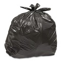 Low-Density Trash Bags | AEP Industries Inc. 1506754 60 Gallon 3 mil 32 in. x 50 in. Heavy-Duty Contractor Clean-Up Bags - Black (20/Carton) image number 3