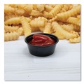 Cups | SOLO P150BLK 1.5 oz HIPS Plastic Portion Container - Black (2500/Carton) image number 3