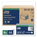 Perforated Roll & Hand Towels | Tork 520350 1-Ply 12.6 in. x 15.16 in. Industrial Cleaning Cloths - Gray (55/Carton) image number 1