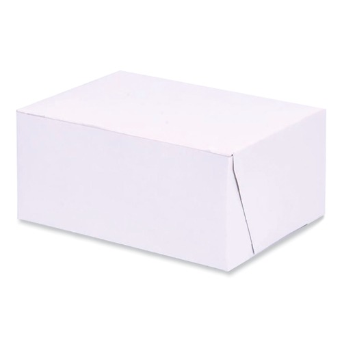 Bakery Boxes & Containers | SCT 1503 6 in. x 4.45 in. x 2.75 in. Standard Paper Bakery Boxes - White (250/Carton) image number 0