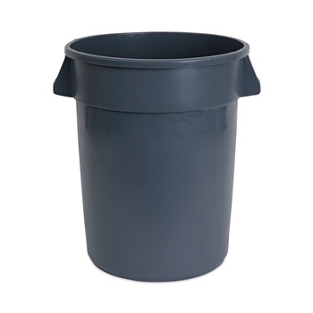 INDOOR WASTE RECEPTACLES | Boardwalk 3485198 32 Gallon Linear-Low-Density Polyethylene Round Waste Receptacle - Gray