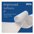 Perforated Roll & Hand Towels | Kleenex 25630 7.5 in. x 700 ft. 1-Ply Hard Roll Paper Towels with Premium Absorbency Pockets - White/Green Core (6-Rolls/Carton) image number 4