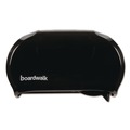 Toilet Tissue Dispensers | Boardwalk R3670BKBW 13 in. x 6.75 in. x 8.75 in. Standard Twin Toilet Tissue Dispenser - Black image number 0
