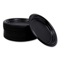 Plates | Boardwalk BWKPLTHIPS6BL 6 in. Diameter Hi-Impact Plastic Dinnerware Plate - Black (1000/Carton) image number 2
