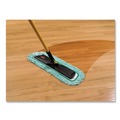 Mop Heads | Rubbermaid Commercial FGQ41800GR00 18 in. Microfiber Dust Pad with Fringe - Green (6/Carton) image number 3