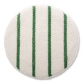 Carpet Bonnets | Rubbermaid Commercial FGP26900WH00 19 in. Diameter Low Profile Scrub-Strip Carpet Bonnet - White/Green (5/Carton) image number 0