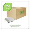 Food Containers & Lids | Eco-Products EP-HC91NFA Vanguard 9 in. x 9 in. x 3 in. 1-Compartment Renewable and Compostable Sugarcane Clamshells - White (200/Carton) image number 6