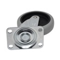 Casters & Wheels | Rubbermaid Commercial FG1011L20000 4 in. Wheel Swivel Mount Plate Non-Marking Plate Casters - Black/Gray/Silver image number 2