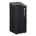 Indoor Waste Receptacles | Rubbermaid Commercial 2078988 Sustain 23 gal Metal/Plastic Decorative Refuse with Recycling Lid - Black image number 0