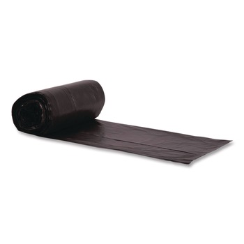 REPRO TRASH BAGS | Boardwalk X7658AKKR01 38 in. x 58 in. 60 gal. 1.5 mil Reprocessed Resin Perforated Roll Can Liners - Black (100/Carton)