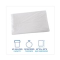 High-Density Trash Bags | Boardwalk Z8048VNK 40 in. x 48 in. 45 gal. 16 mic High Density Industrial Can Liners Flat Pack - Natural (200/Carton) image number 3