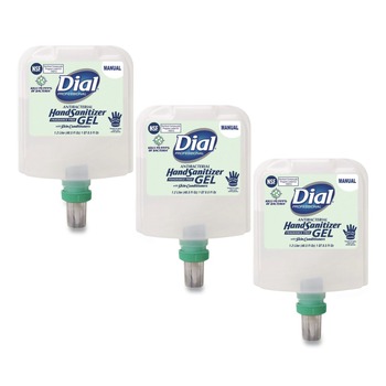 HAND SANITIZER REFILLS | Dial Professional 19717CT 1.2 Liter Antibacterial Foaming Hand Sanitizer Refill for Dial 1700 V Dispenser - Fragrance-Free (3/Carton)