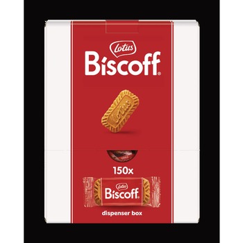 Biscoff 50639 0.22 oz Bag Cookies Dispenser Box, Caramel Cookie (150/Carton)