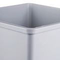 Indoor Waste Receptacles | Rubbermaid Commercial FG395800GRAY 35 gal. Plastic Untouchable Square Waste Receptacle - Gray image number 2