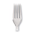 Disposable Forks | Dixie FH017 Heavyweight Plastic Cutlery Forks - Clear (1000/Carton) image number 2