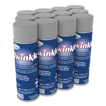 STAINLESS STEEL CLEANERS | Twinkle 991224 17 oz. Aerosol Spray Stainless Steel Cleaner and Polish (12/Carton)