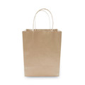 Cleaning Cloths & Wipes | Cosco 098375 8 in. x 4 in. x 10.25 in. Natural Twisted-Paper Handles Premium Shopping Bag - Brown (50/Box) image number 2