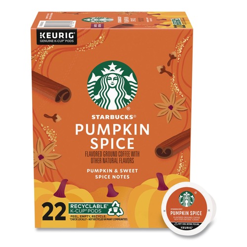 Coffee - Caffeinated | Starbucks 12412028 K-Cups Coffee - Pumpkin Spice (22/Box) image number 0