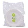 Plates | Eco-Products EP-P013NFA Vanguard 9 in. diameter Renewable and Compostable Sugarcane Plates - White (500/Carton) image number 6