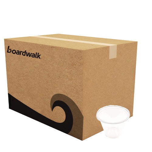 Cups | Boardwalk BWKPET9S 9 oz. Squat PET Cold Cups - Clear (1000/Carton) image number 0